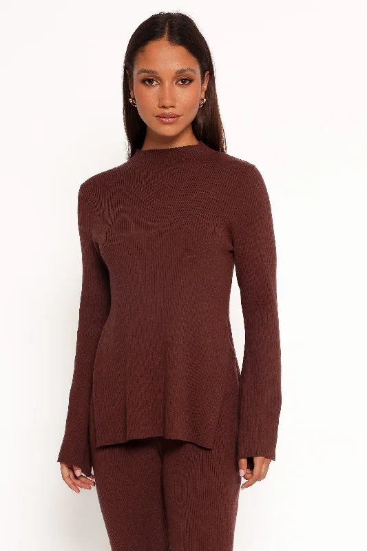 Adrienne Knit Top - Chocolate