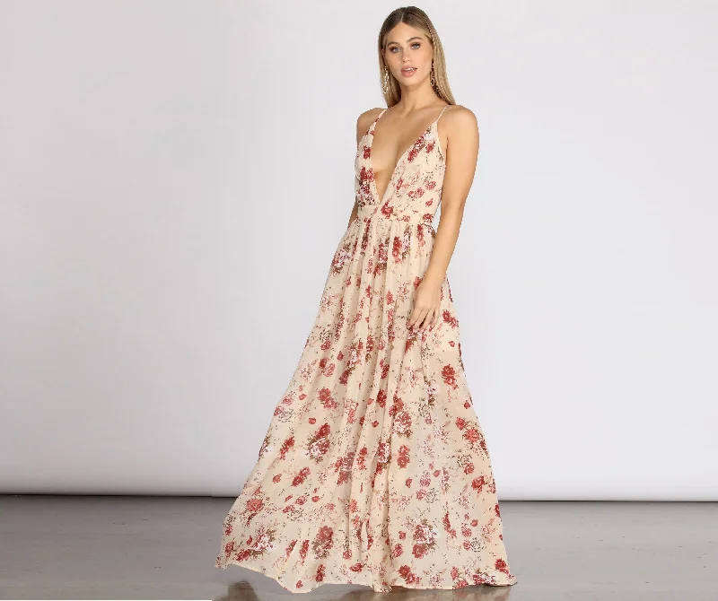 Lydia Floral Stylish A-Line Dress