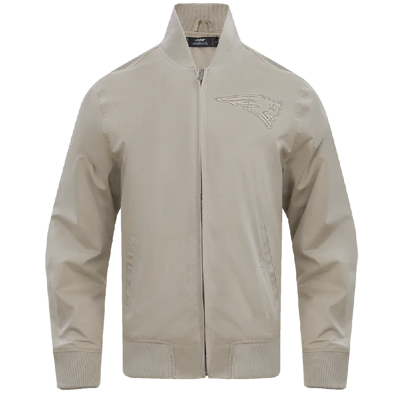 NFL NEW ENGLAND PATRIOTS NEUTRAL MEN'S TWILL JACKET (TAUPE)