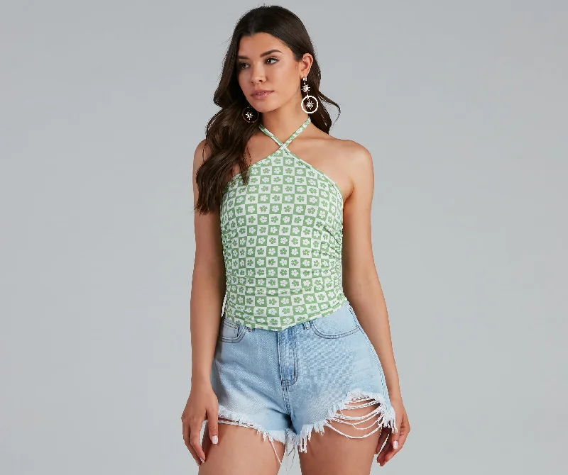 Lucky Day Halter Crop Top