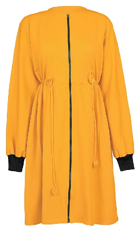 Women's Yellow Warm Ponte roma Tunic