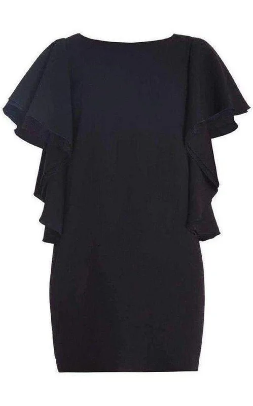 Black Solace Ruffle Sleeve Dress