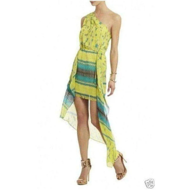 Margo One Shoulder Lemongrass Combo Dress