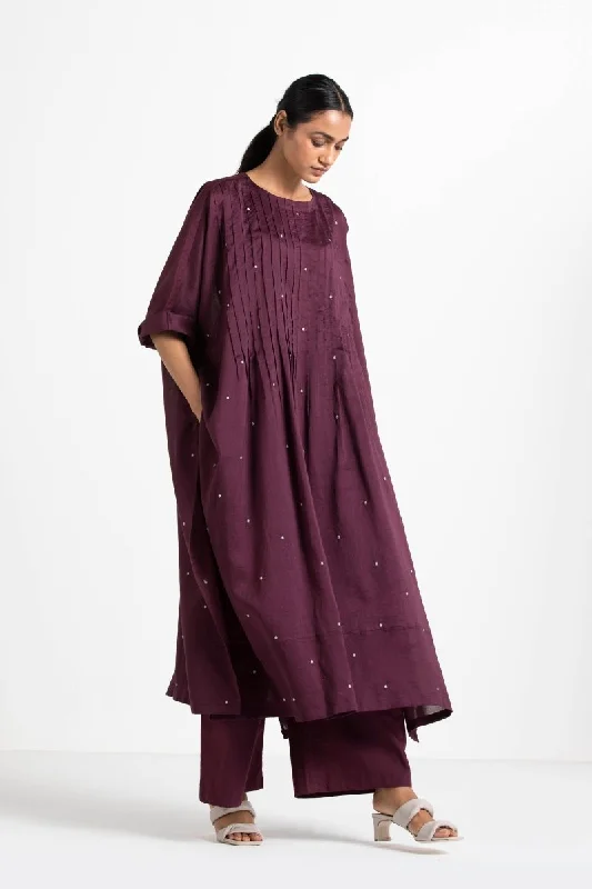 Pintuck Kaftan Wine