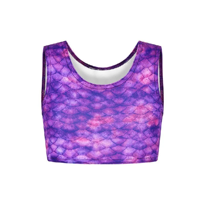 Purple Surf Crop Top