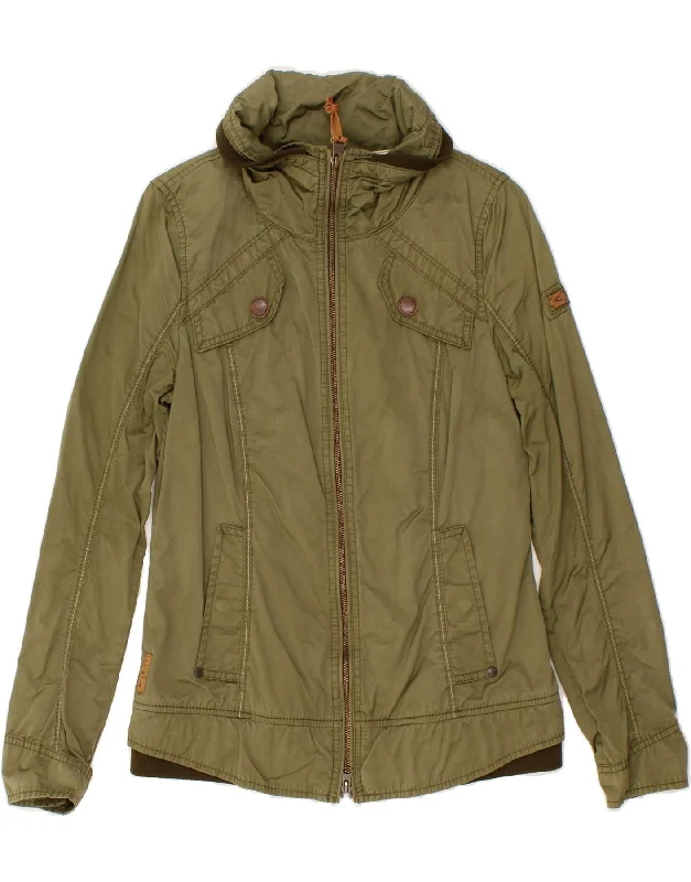 CAMEL ACTIVE Womens Utility Jacket EU 38 Medium Khaki Cotton