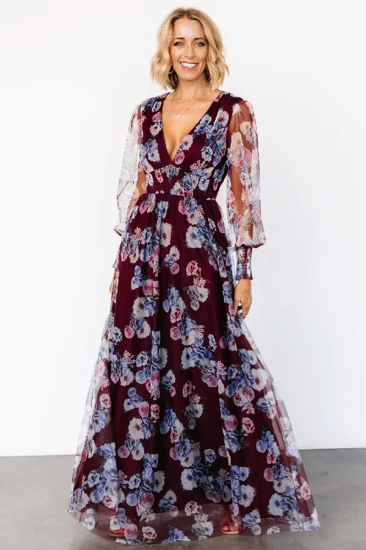 Layla Tulle Maxi Dress | Mulberry Floral