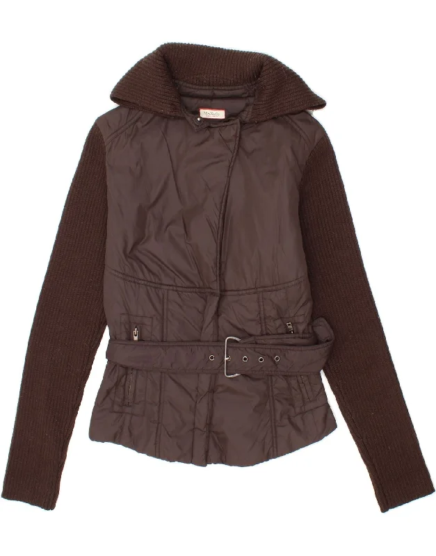 MAX & CO. Womens Padded Jacket EU 38 Medium Brown Polyamide