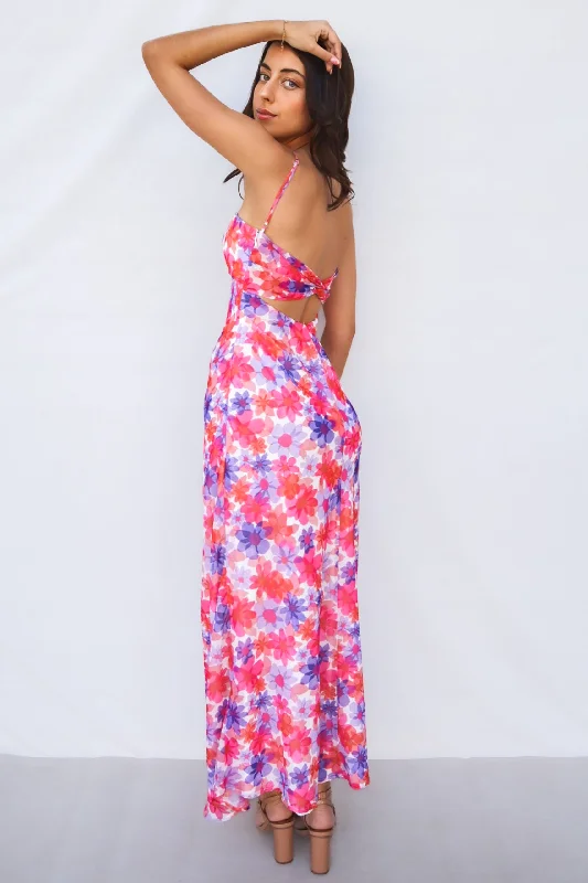 Nova Maxi Dress - Pink Floral