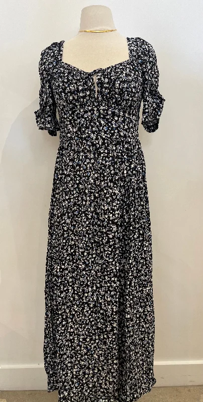 Soleil Floral Maxi Dress (blue black)