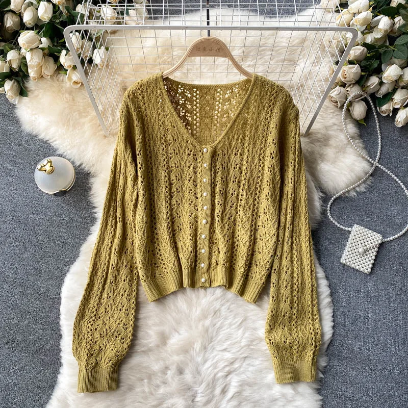 Loose sweater women's knitted cardigan coat  1603