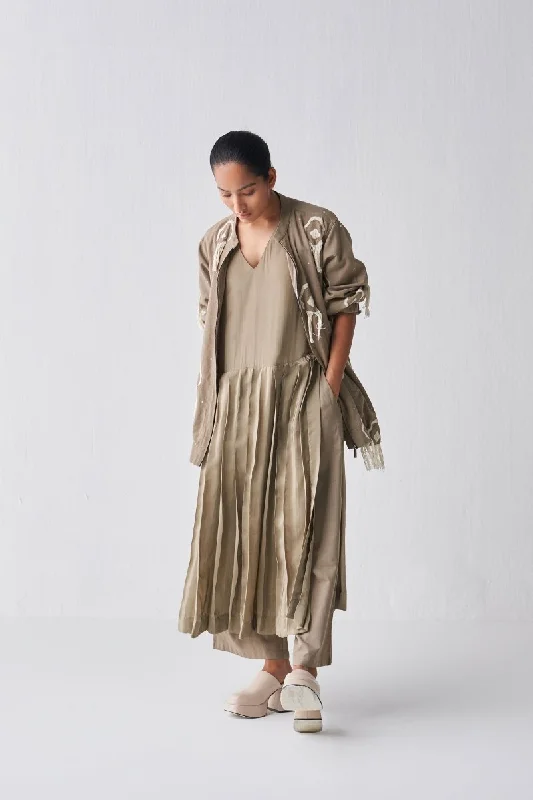 Waist Pleat Tunic - Sage