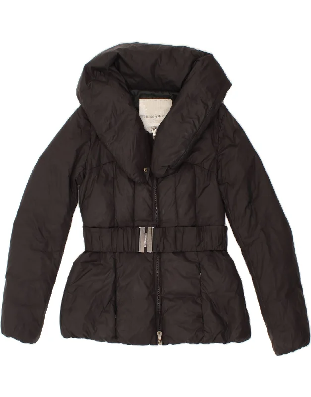 GUESS BY MARCIANO Womens Padded Jacket IT 42 Medium Black Nylon