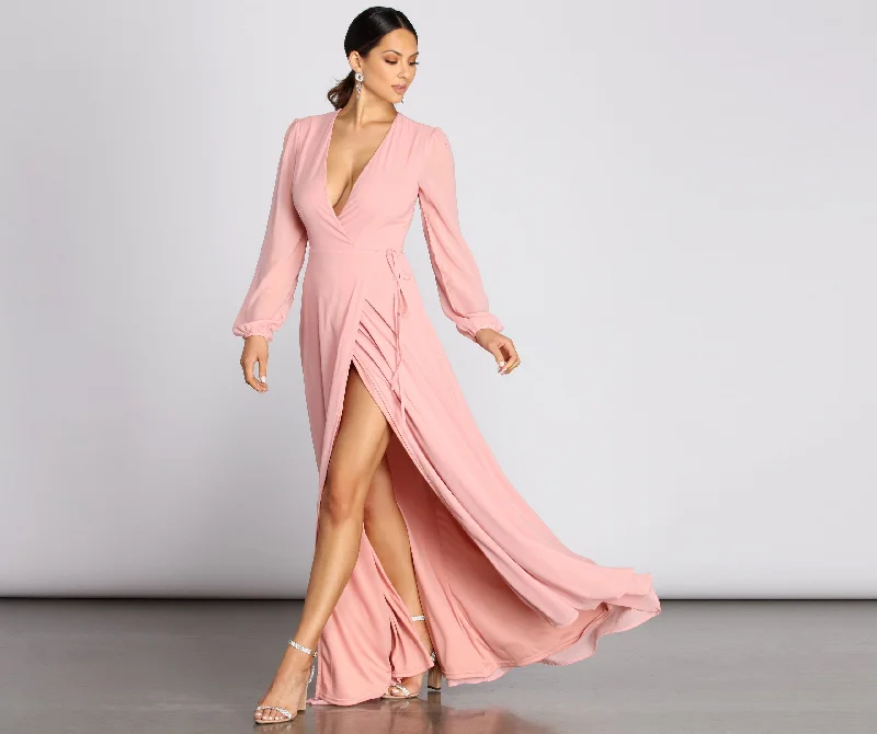 Jordan Chiffon Stylish Wrap Dress