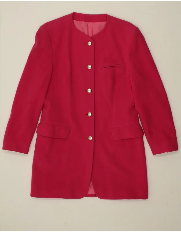 BETTY BARCLAY Womens Longline 5 Button Blazer Jacket UK 12 Medium  Pink