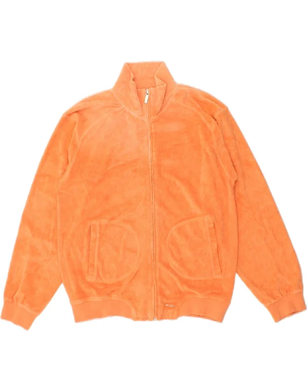 CHAMPION Womens Fleece Jacket UK 10 Small Orange Cotton