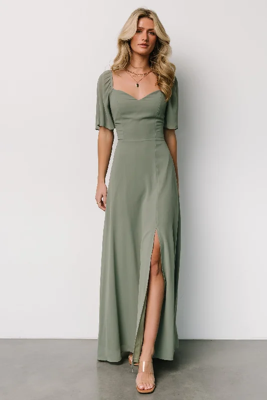 Sierra Sweetheart Maxi Dress | Eucalyptus