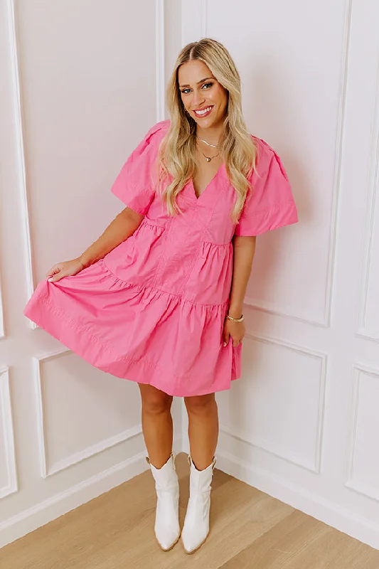 Take A Chance Mini Dress in Pink