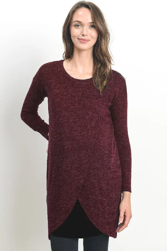 Long Sleeve Maternity & Nursing Sweater Tunic